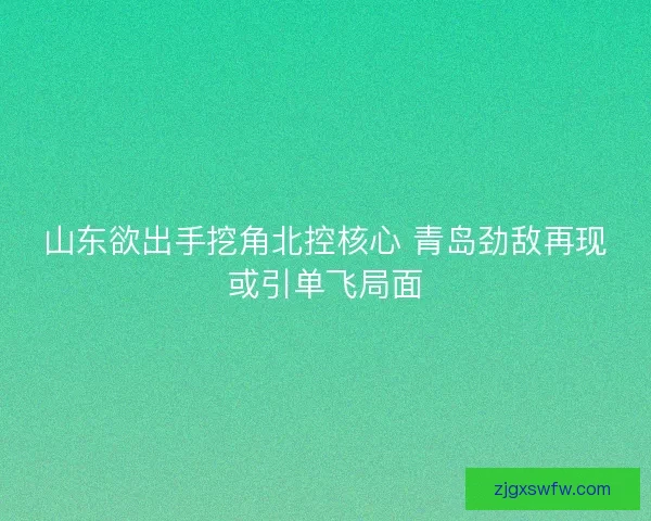 山东欲出手挖角北控核心 青岛劲敌再现或引单飞局面