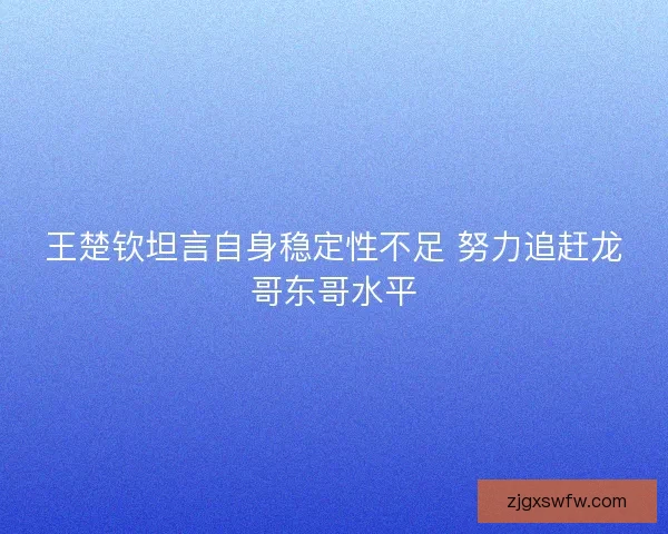 王楚钦坦言自身稳定性不足 努力追赶龙哥东哥水平